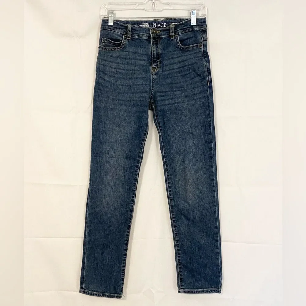 The Children’s Place adjustable waist boys jeans straight leg size 14. Lot of 2.